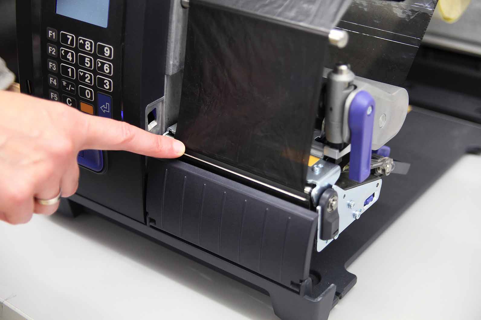 Rollo de ribbon ya gastado