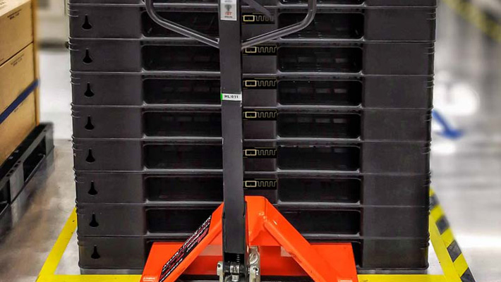 Pallets con tags RFID para Logística