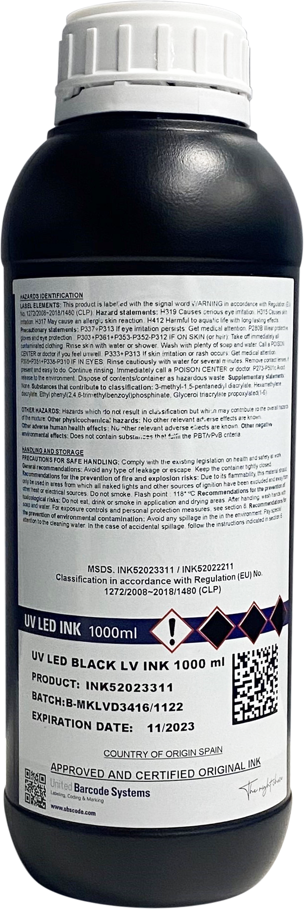 UBS Botella de Tinta de Impresora Inkjet UV LED